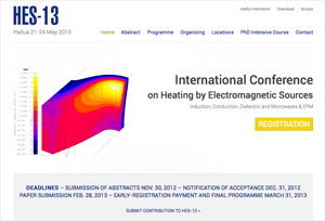 Sito Internet Hes-13 International Conference on Heating by Electromagnetic Sources