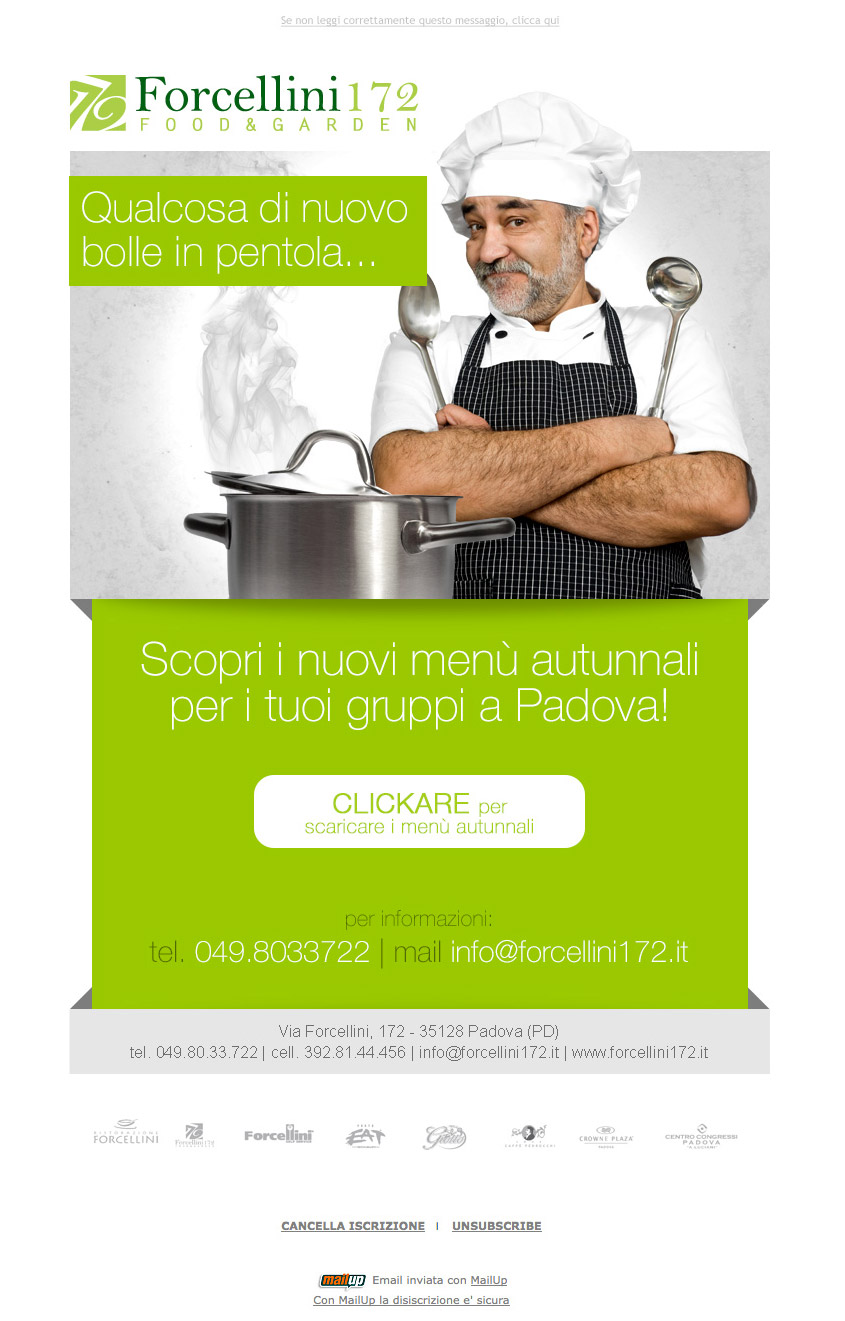 Email marketing per ristorante