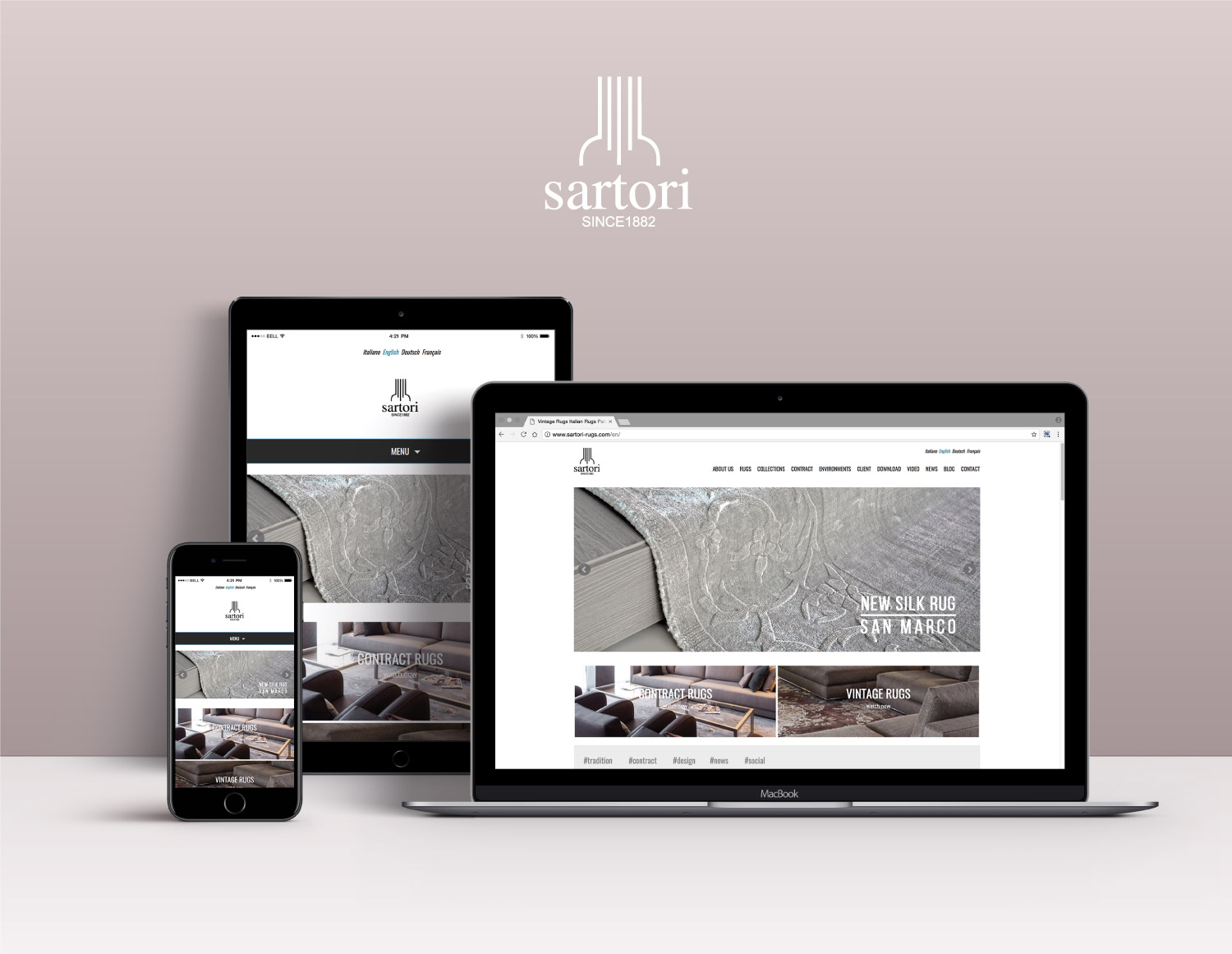 Sito web per azienda produttrice di tappeti