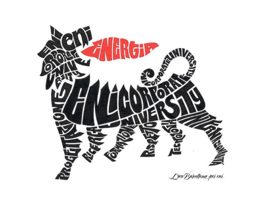logo aziendale calligrafico - Eni
